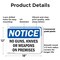 Signmission No Guns Knives Or Weapons On Premises OSHA Notice Sign, Plastic, 18in W x 12in L, 2PK OS-2PACK-NS-P-1218-L-16135 - alternate 4